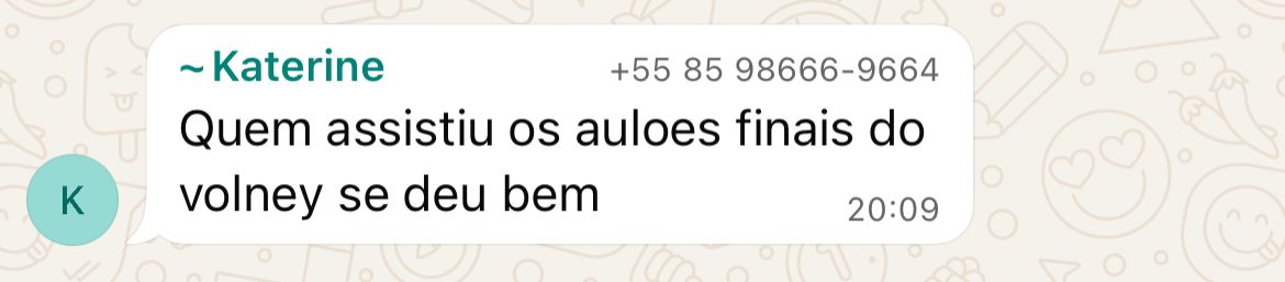 Depoimento de Katerine - Quem assistiu os aulões finais do Volney se deu bem